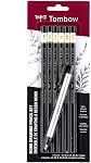 Tombow Mono Professional Drawing Pencil Set, 6 Pencils and Mono Zero Eraser, 2H, HB/B/2B/4B/6B Degrees (61002)