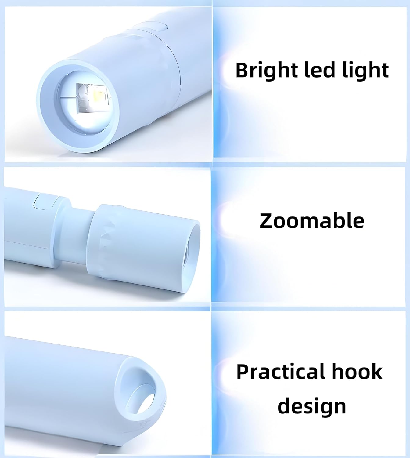5Pack Mini Small LED Flashlights，USB C Rechargeable Flash Lights，Ultralight Zoomable Flashlights for Home, Emergency, Camping ，Dog Walking，Bulk for Gifts
