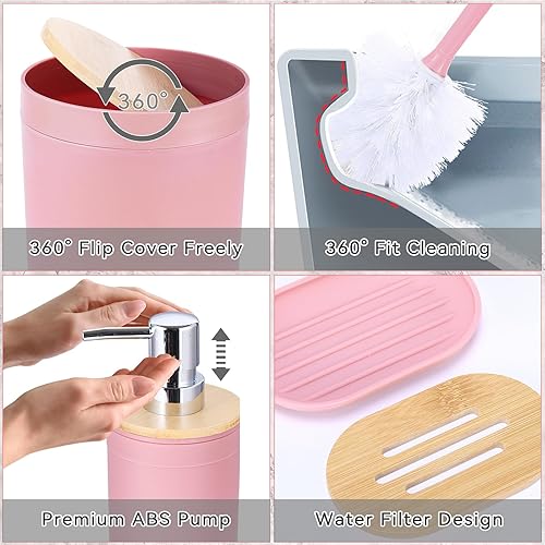 Vista 21 de iMucci Accesorios de baño, juego de baño negro con cortina de ducha y alfombra, cortina de ducha impermeable con alfombra ultra absorbente, juego