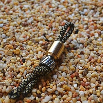 Paracord Bead EDC Necklace Bead, Brass & Titanium