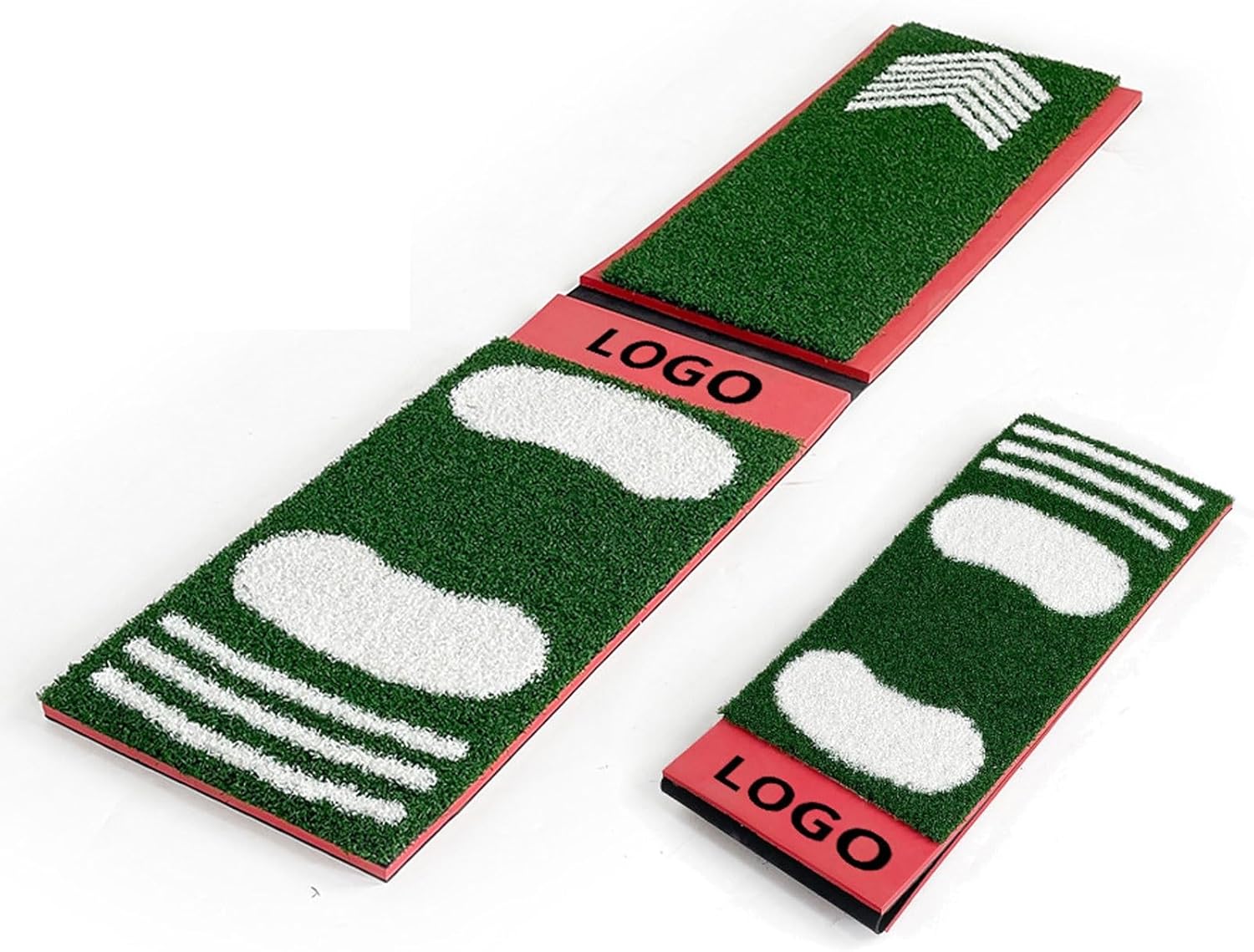 Softball Pitching Mat - Indoor/Outdoor Baseball Training Hitting Mat with Inlaid Rubber Mound for Pitchers and Batters