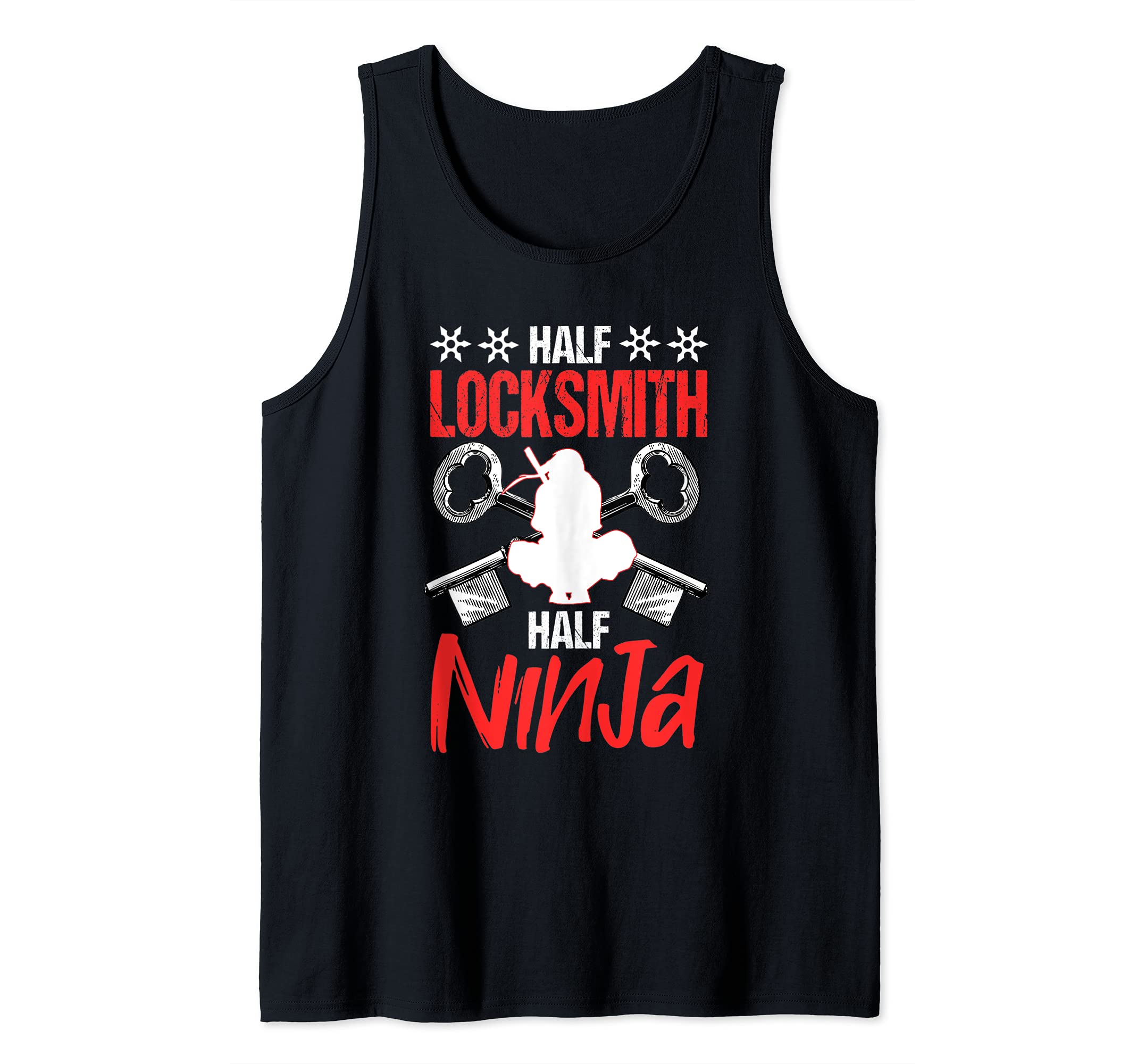 Locksmith Gifts Funny Locksmith Ninja Lock Picking Tools Tank Top
