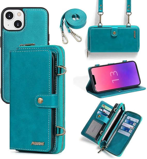 Wallet Case for iPhone 13 Mini, 2 in 1 Detachable
