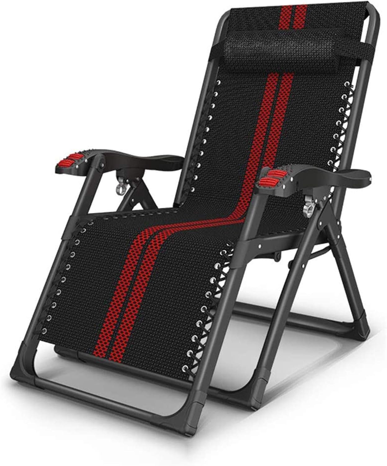 Lightweight Zero Gravity Chair Reclining Sun Lounger Chair, Folding Relaxer Chair, Deck Chairs Recliner Bed Chair for Beach, Patio, Garden, Camping with Ergonomics Handle