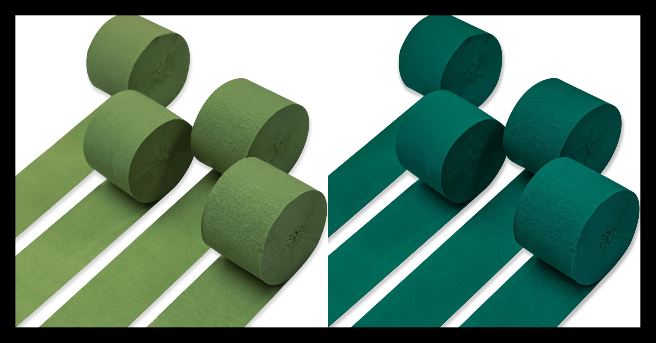 PartyWoo Crepe Paper Streamers 4 Rolls 328ft and PartyWoo Crepe Paper Streamers 4 Rolls 328ft