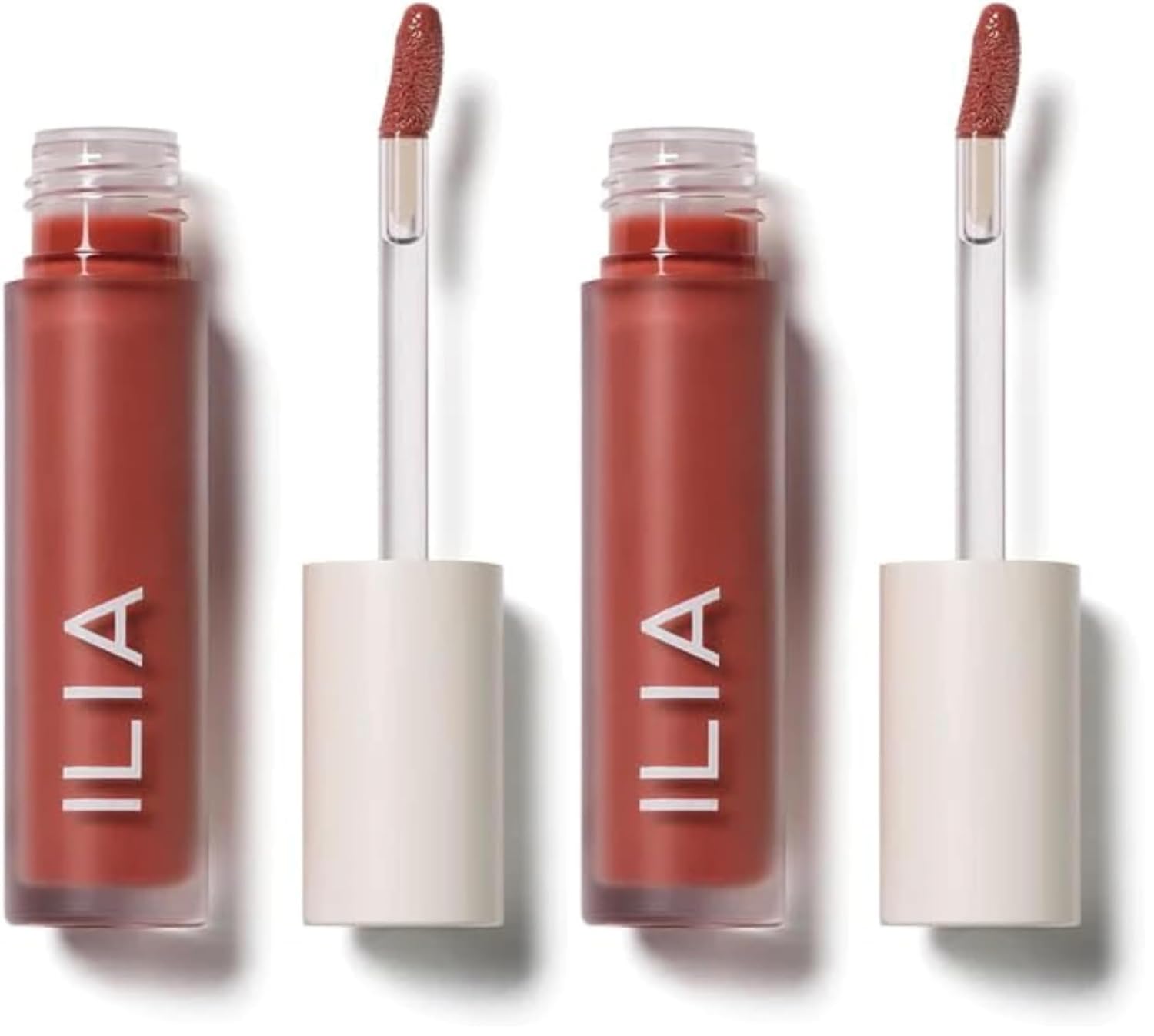 ILIA - Balmy Gloss Tinted Lip Oil | Non-Toxic, Cruelty-Free, Vegan, Hyaluronic Acid, Non-Sticky for Moisturizing + Plumping (Linger, 0.14 fl oz | 4.3 ml) (Pack of 2)