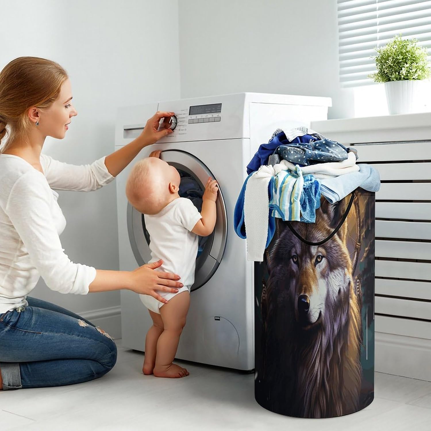 Dirty Clothes Basket Extra Large 110l Open Top Laundry Hamper With Portable Carry Handles, Foldable Waterproof Clothes Basket Spacious Laundry Bag For Bedroom Bathroom Laundry Room Dorm