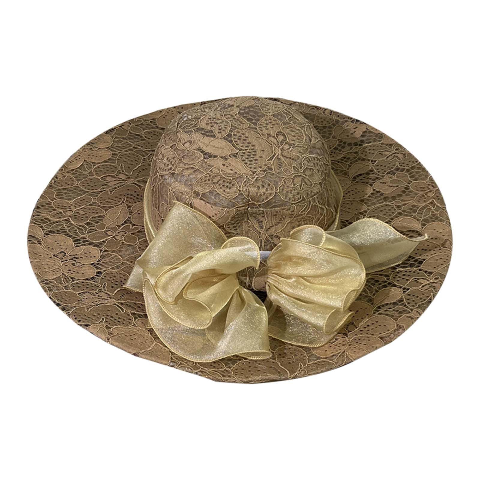 Fulidngzg Gorro Pescador Mujer Sombrero Paja Mujer Sombrero Playa Personalizado Plegable Sombrero Mujer Verano Pamelas De Playa Ligero Gorro Pescador Protección Sol Sombreros Mujer Verano ala Ancha