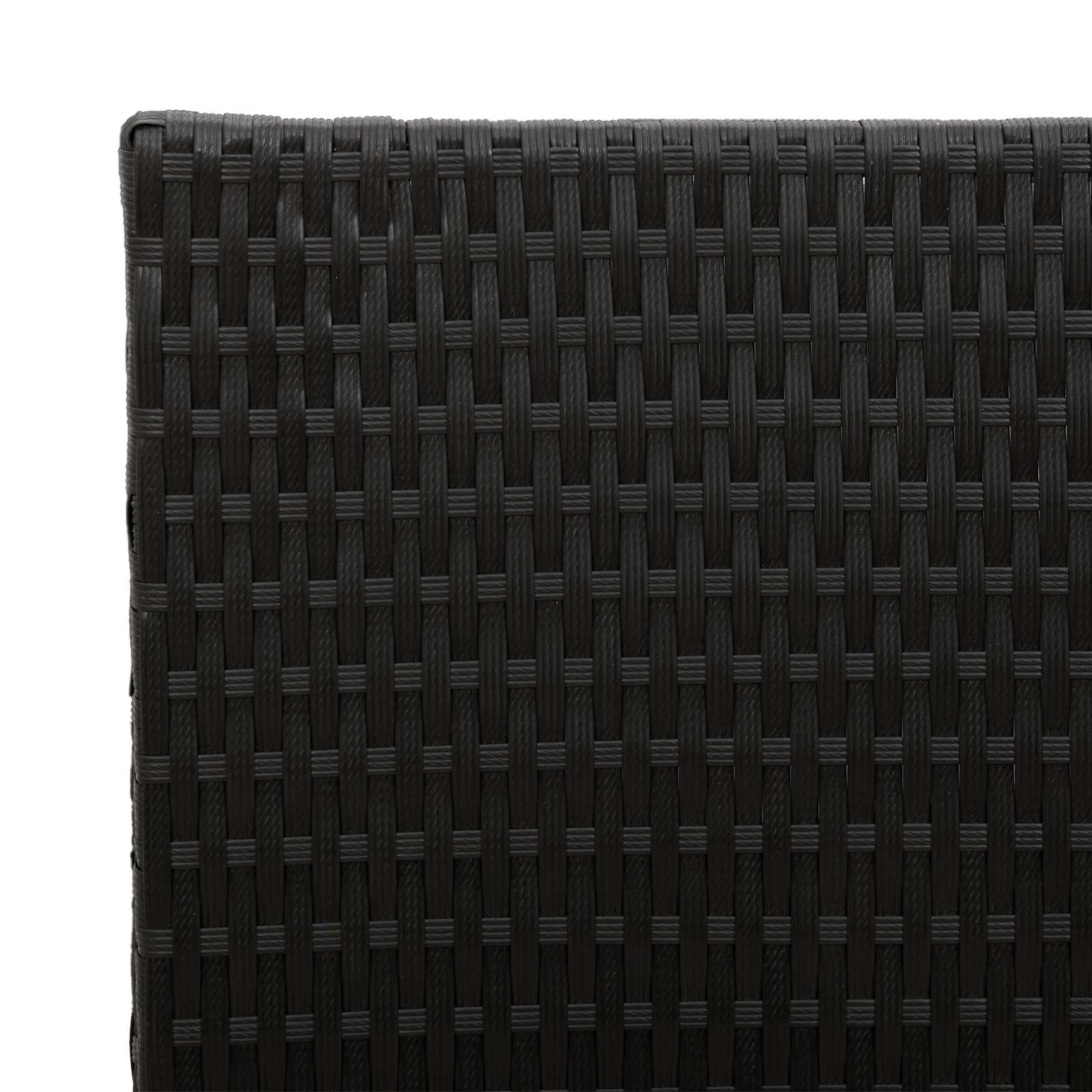Fengshui Wysoka donica na rośliny, czarna, 55 x 22 x 70 cm, polirattanowa