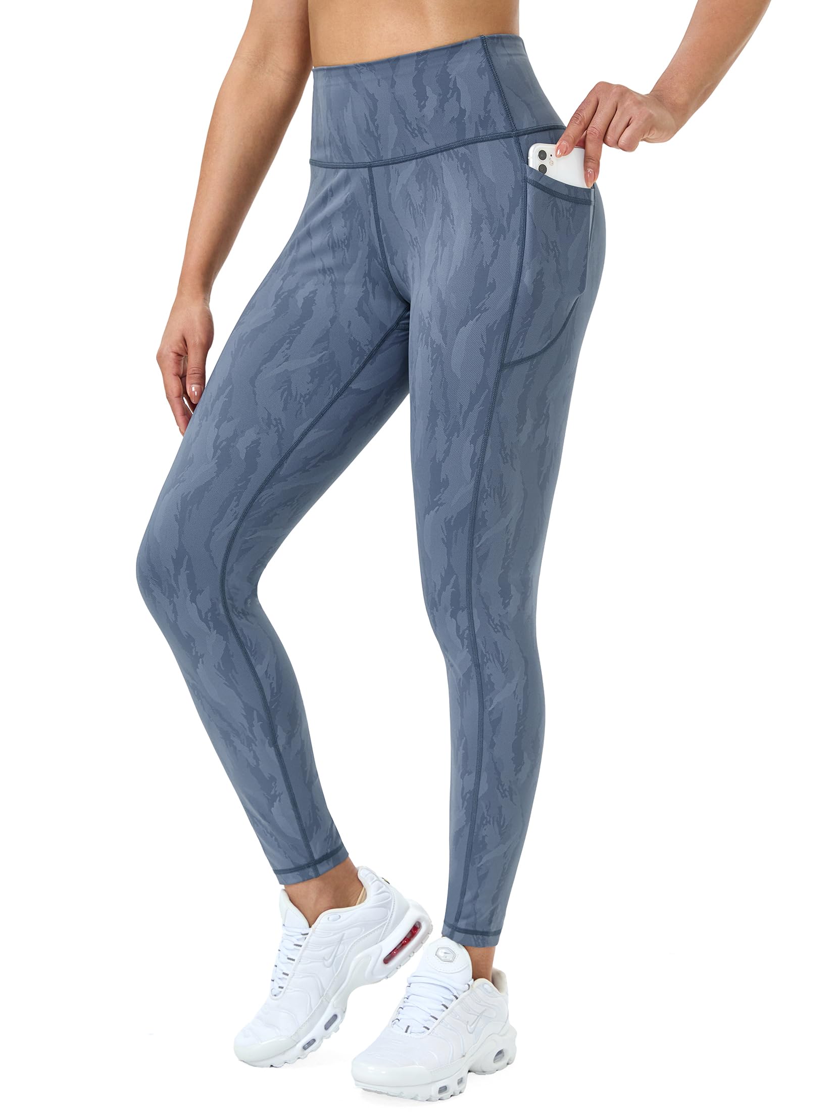 Flatik Leggings Damen mit Taschen，Damen Blickdicht Sporthose Damen Fitnesshose Sporthose Training Laufende Leggings