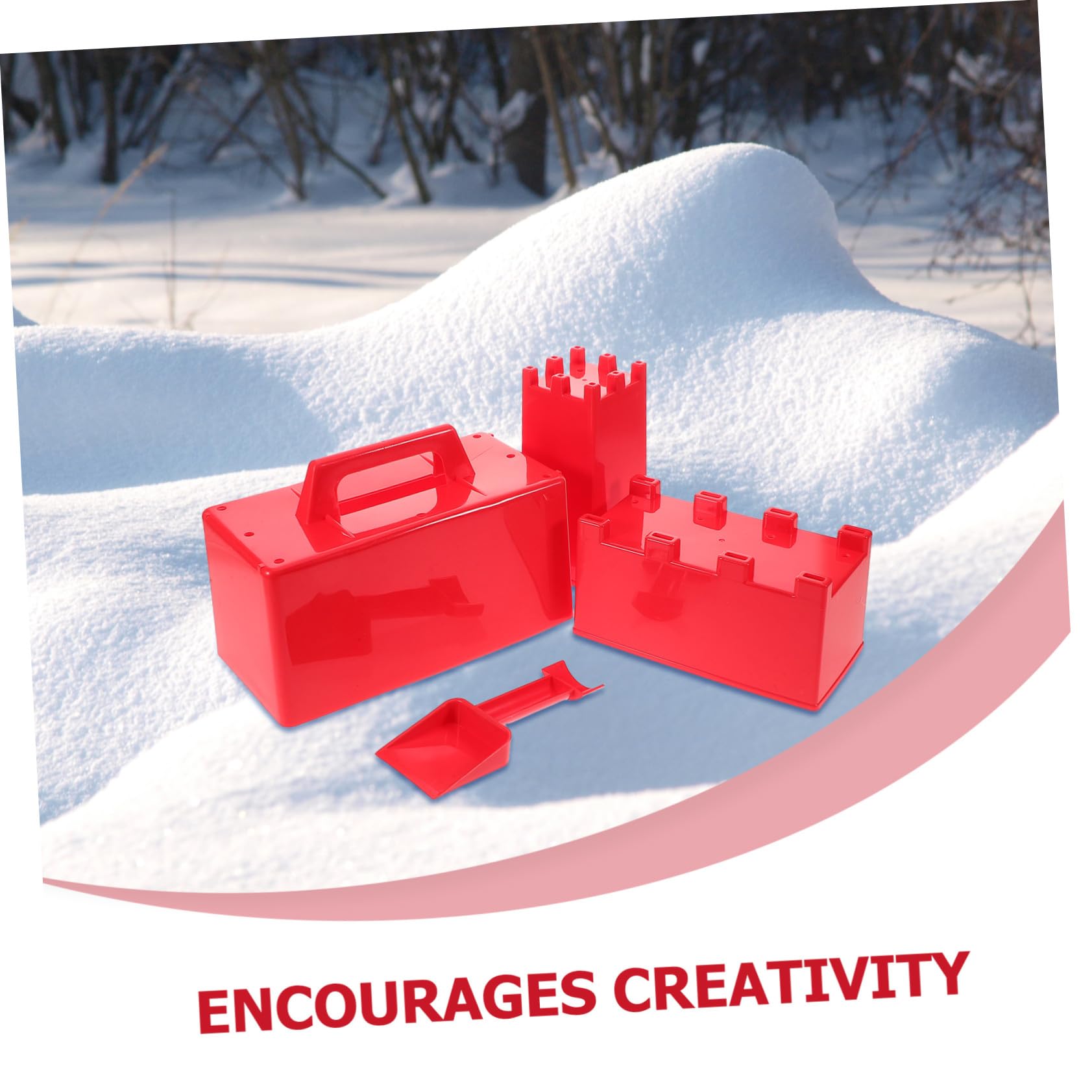 Gatuida Juego de Juguetes de Nieve para Niños Moldes y Pala de Plástico Resistente al Aire Libre para Juegos de Invierno y Construcción Creativa