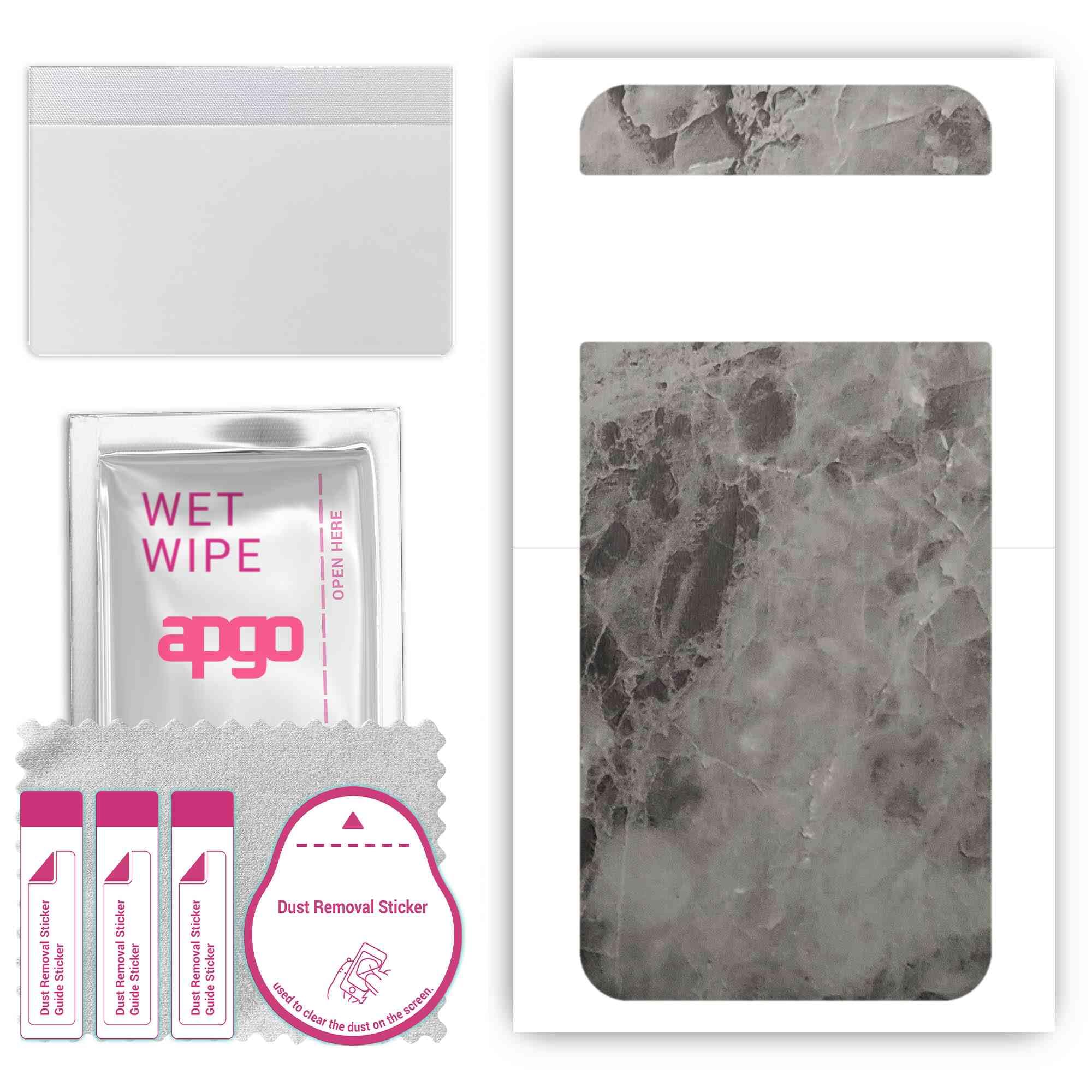 apgo BACK SKIN Film Pellicola protettiva Protezione Posteriore per Google Pixel 3a, skin sticker film foil vinyl Cammaleonte di carbonio CAKA5