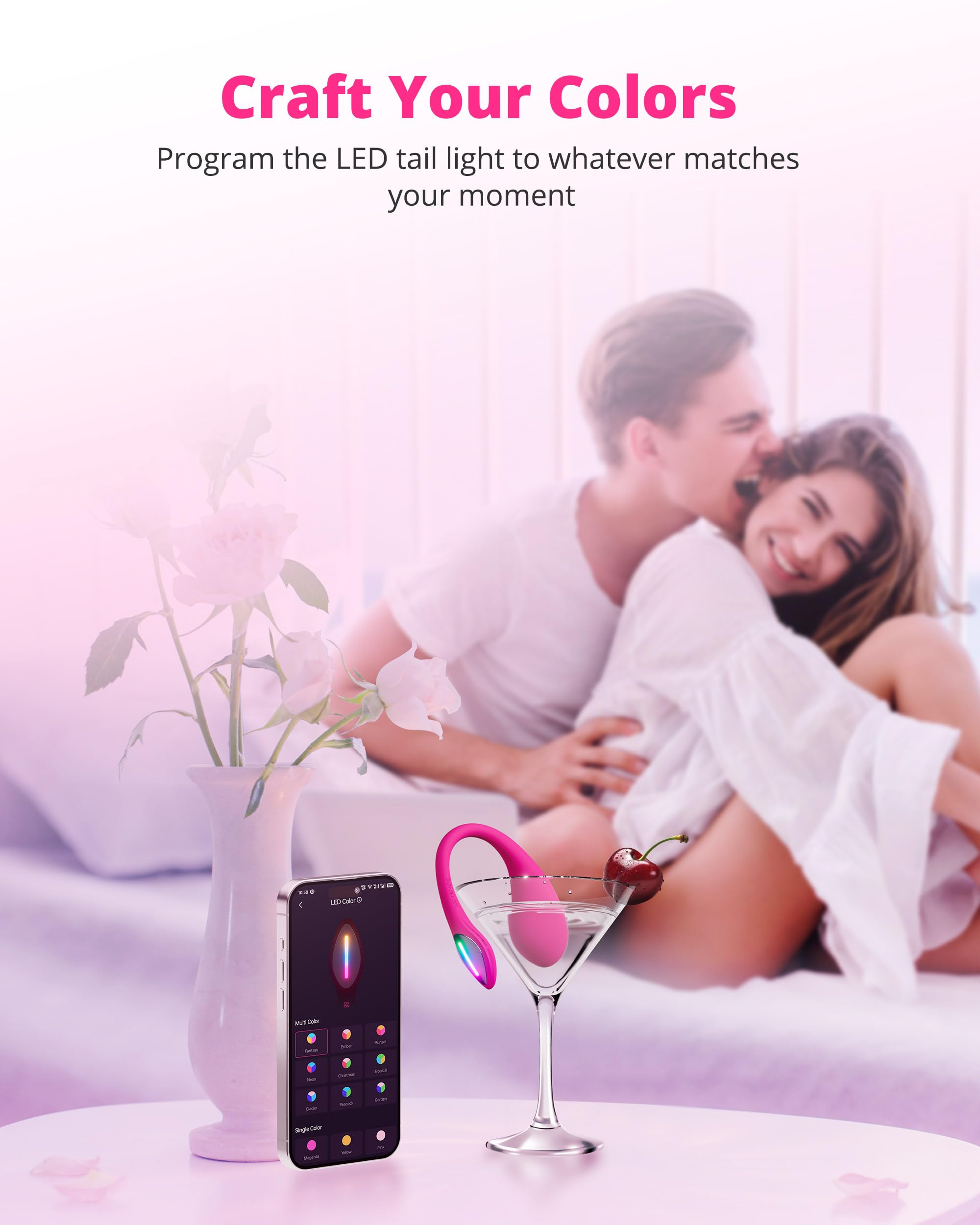 LOVENSE Lush 4 G spot Vibrator Couples Sex Toys, Powerful Wearable Egg Vibrators APP Remote Control Long Distance Adult Sex Toys & Games with LED Light, IPX7 Waterproof, Discreet, Rose