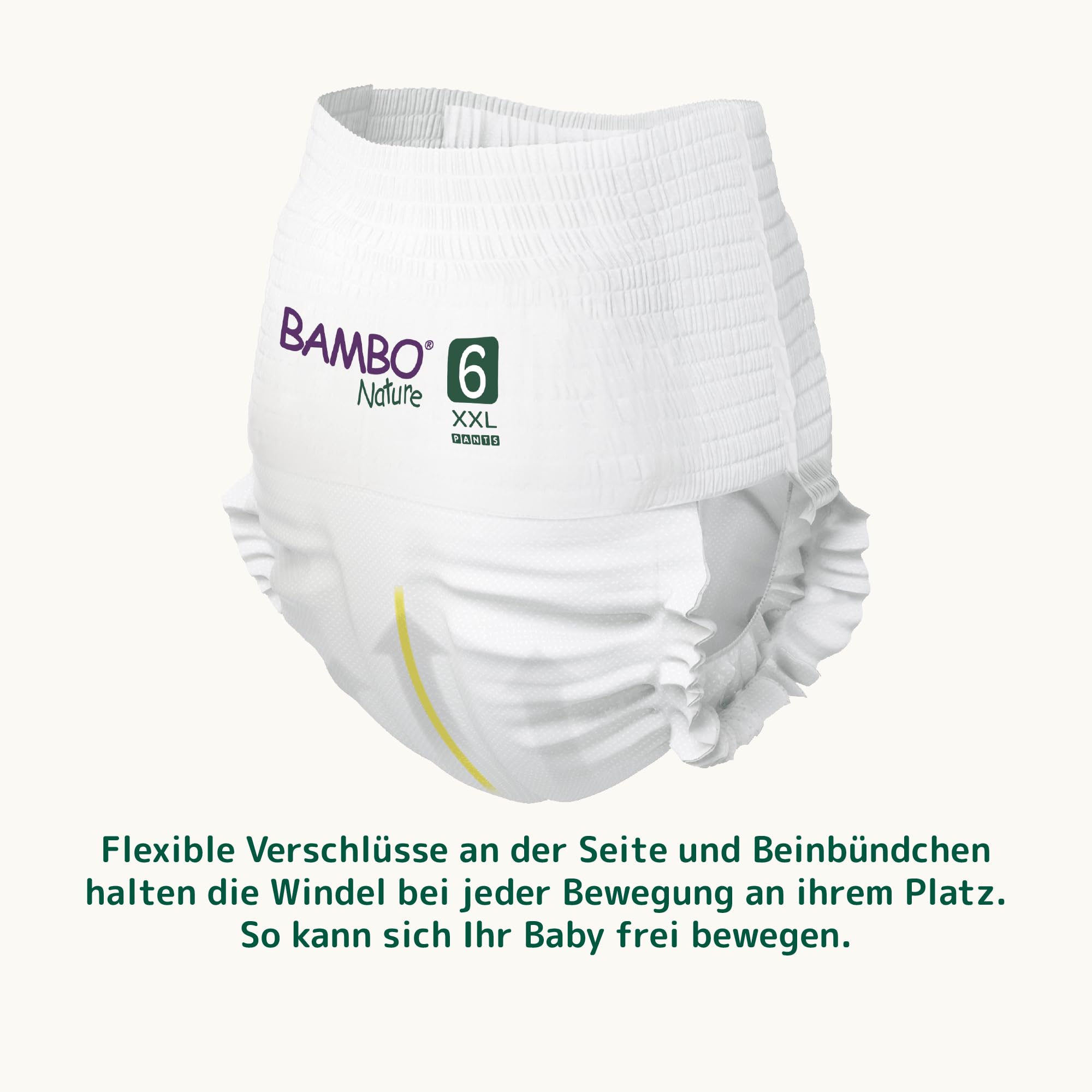 Bambo Nature Premium-Trainingshosen, Größe 6 (15 + kg), XXL, 90 Stück, Klimmzüge, Eco-Labelled Potty Training Windelhose, sicher, bequem, diskret für aktiven Tag und bequemen Schlaf | Windelhöschen, Verbesserte Auslaufsicherheit, Ultimativer Komfort & Fre