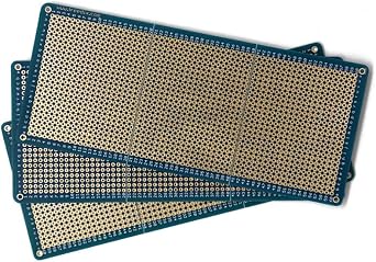 Treedix 3 pcs Solderable BreadBoard Split Design Universal Board PCB Prototype Shield Board Double Sided Tinned Gold Plated Holes Compatible with Arduino Kit Raspberry Pi Prototyping and Testing