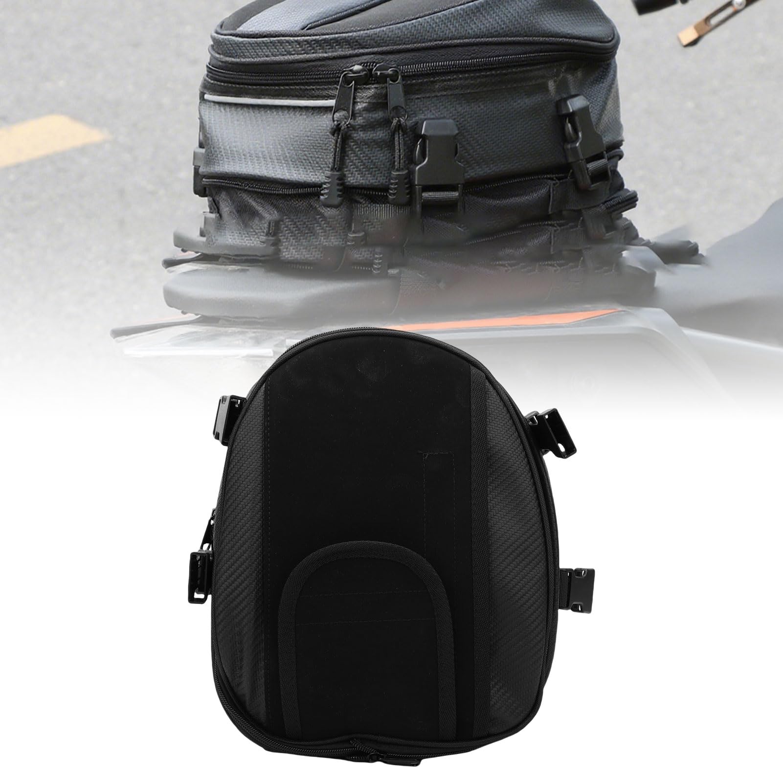 Borsa da Sella per Moto Espandibile, Borsa da Viaggio Posteriore per Casco