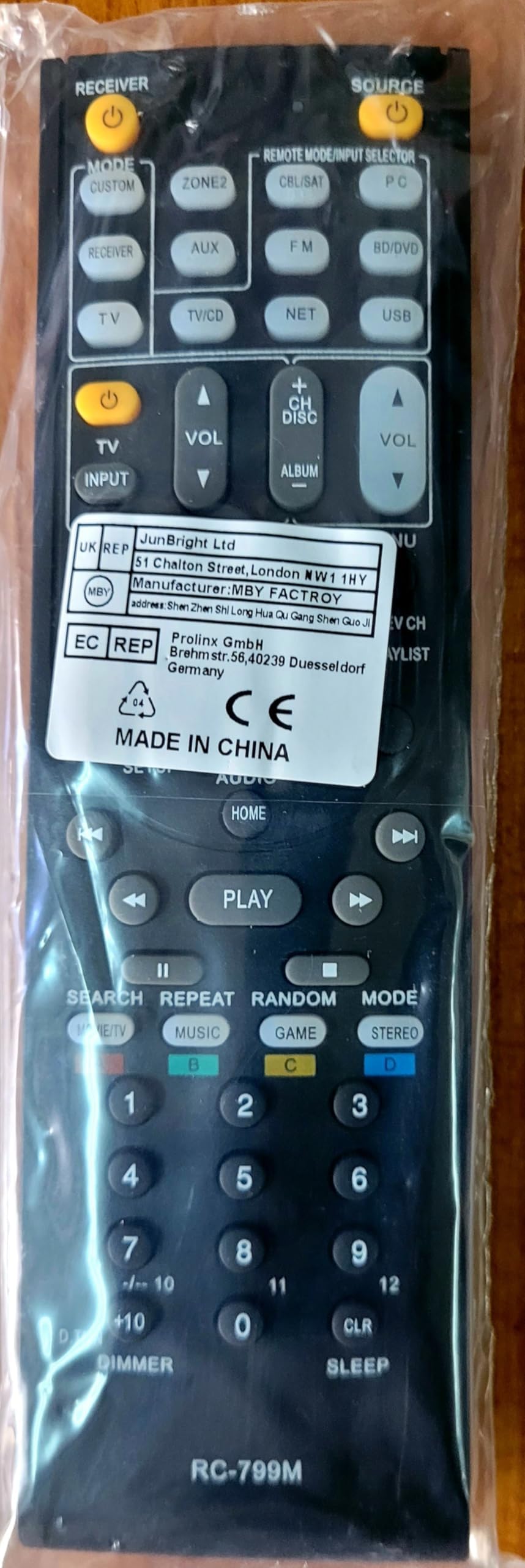 Calvas remote control For ONKYO AV TX-SR703 TX-SR507 TX-SR605 TX-SR575 HT-SR508 HT-SR674 RC-812M RC-801M RC-803M TX-SR702