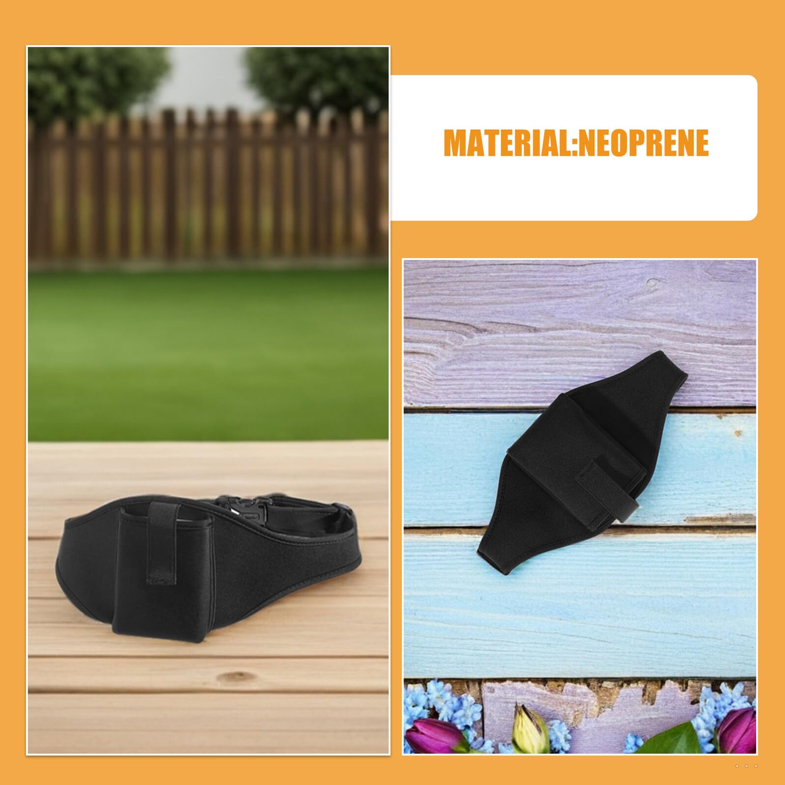 Abaodam Marsupio Sportivo da Corsa 3 Pezzi Borsa per Smartphone e Cintura Sottile Regolabile Marsupio Fitness Leggero per Ciclismo Jogging e Attività Outdoor