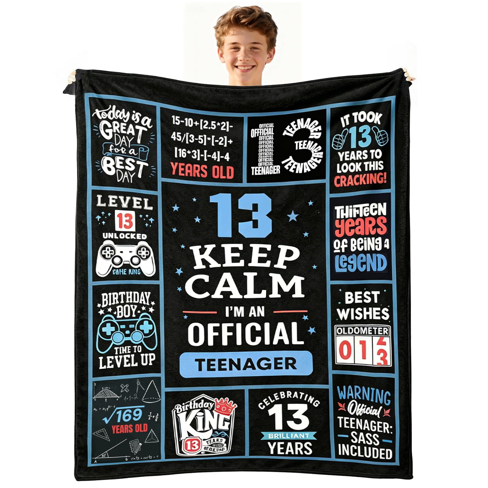 twirush Birthday Gifts for Boys, 13th Birthday Gifts 150x130cm, Son Present from Mum Dad, Game Gitft for Brother, Teenages and Sons on Birthday, Chrismas
