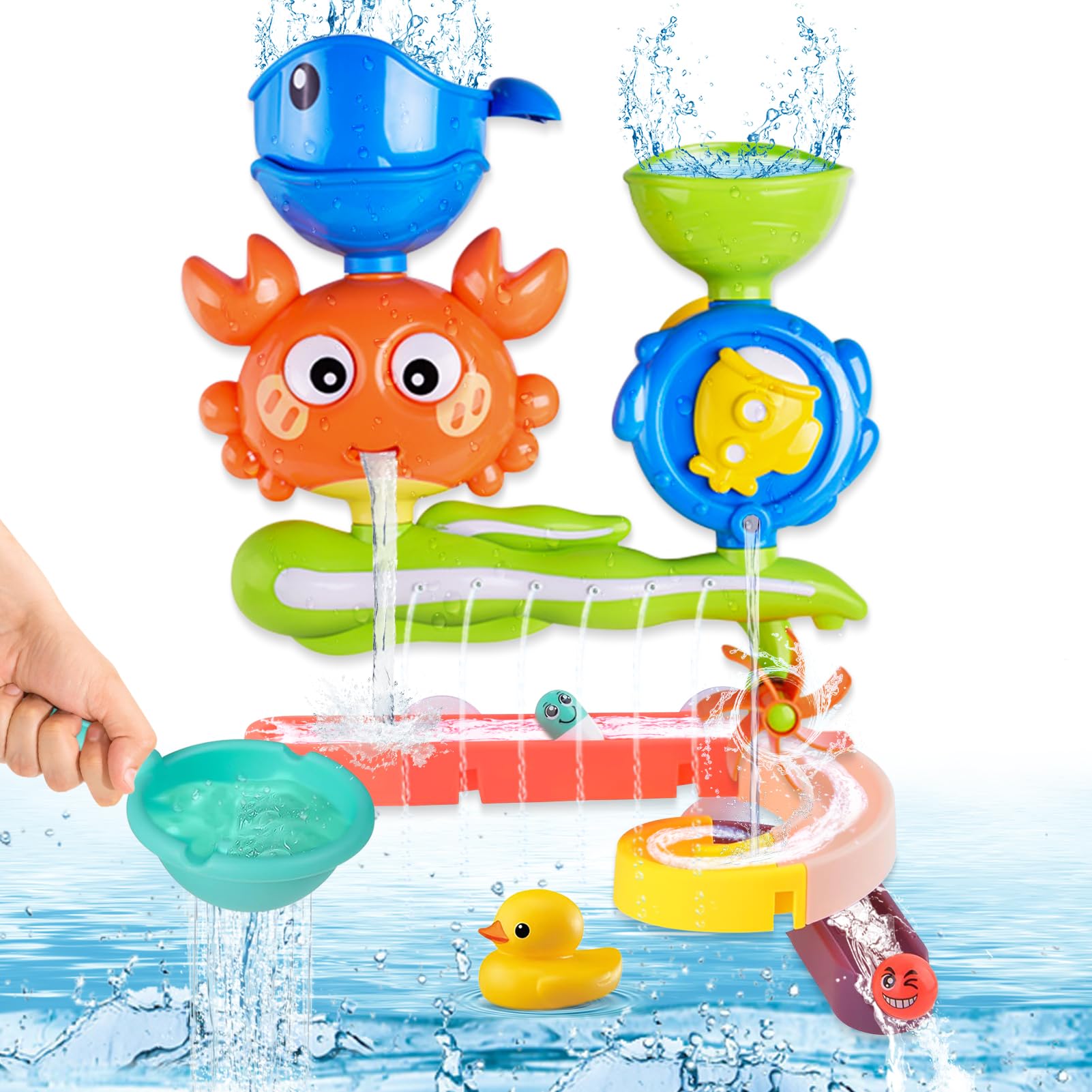 Badewannenspielzeug ab 1 2 3 4 Jahr,Badespielzeug Baby ab 1jahr,Bär und Bee,Wasserspielzeug Kinder,Badewannen Spielzeug Kinder,Wasserspielzeug Baby Spielzeug Geschenk,für Jungen Mädchen