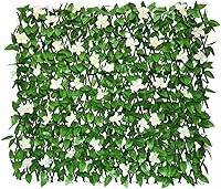 Vista 10 de Pantalla de Privacidad de Valla Expandible para Balcón Patio Exterior, Panel Decorativo de Cercado de Hiedra Artificial, Setos Artificiales
