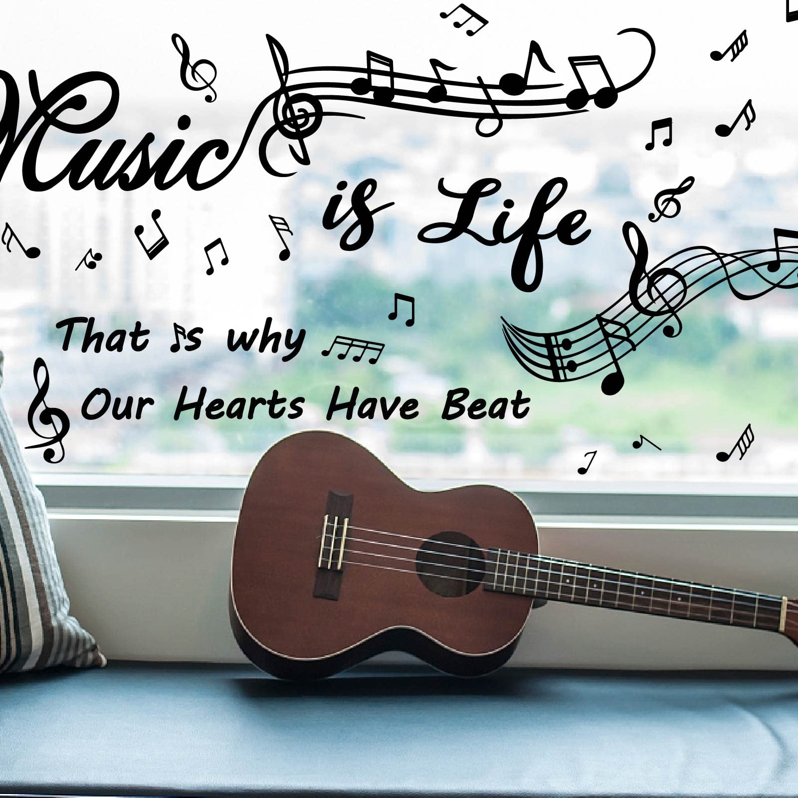 Adesivo Muro Musicale: 'La Musica è Vita' - Decorazione Creativa Per Camera E Casa - Foto 6