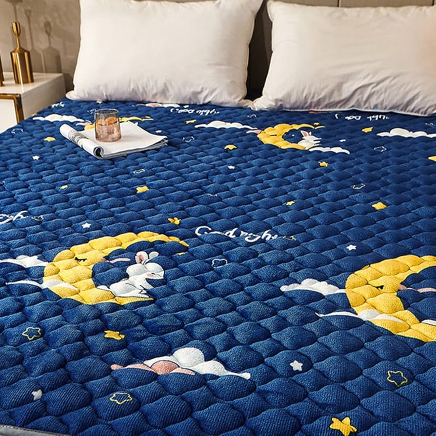 Amazon｜フランネル 星柄 敷きパッド 90X200cm あったか敷き