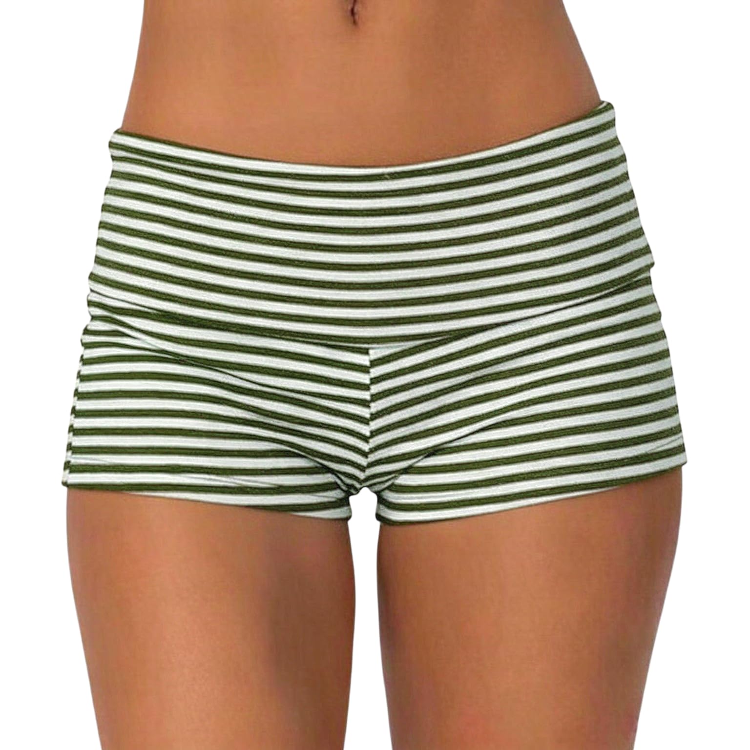 Women Fold Over Mini Shorts Y2K Lounge Pajama Bottoms Low Rise Booty Shorts
