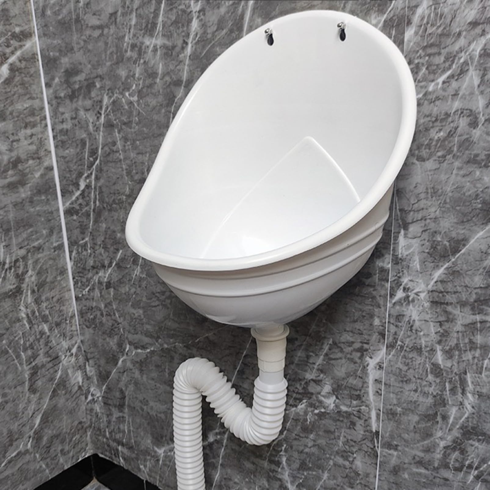 Wandgemonteerd waterloos urinoir voor mannen, buiten kunststof volwassen kinderen urinoirs, badkamer toilet garage urinoir, achtertuin muur urine-omleider 52x30x7cm,Gold