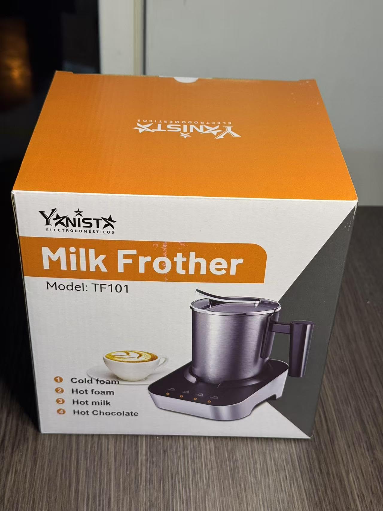 Espumador de Leche Electrico, 550w, Milk Frother, Espumador Automatico con Taza Inalambrica 700ml, Con Cable en Base, Batidor Electrico 2 en 1, Calienta y Espuma para Leche, Cafe, Chocolate.