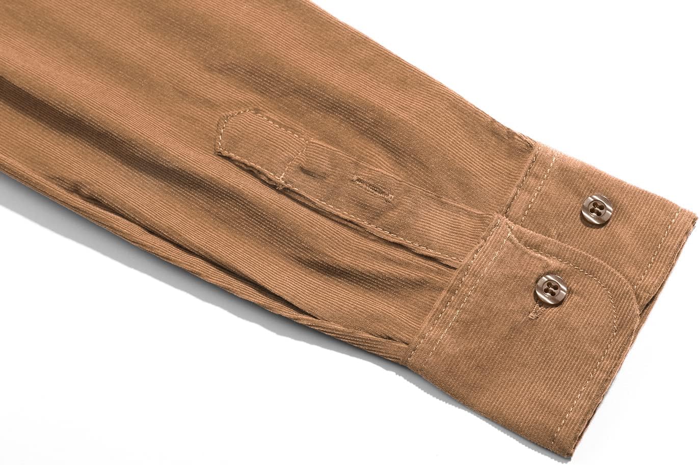 yoeasy Men Long Sleeve Ribbed Corduroy Button Down Shirt Cotton Stretch Casual Fall Tops Slim Fit Shirts - Image 5