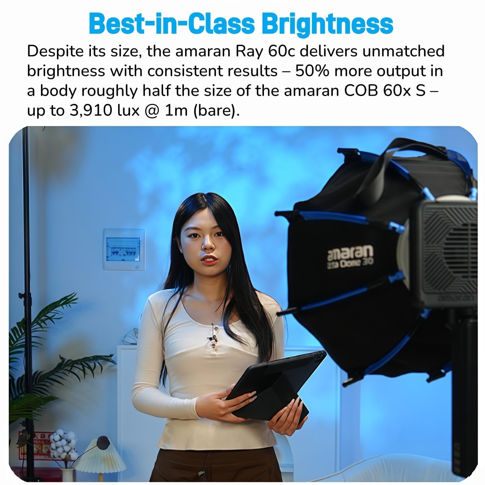 Amazon | amaran Ray 60c RGB LEDビデオライト 60W 定常光ライト Octa 