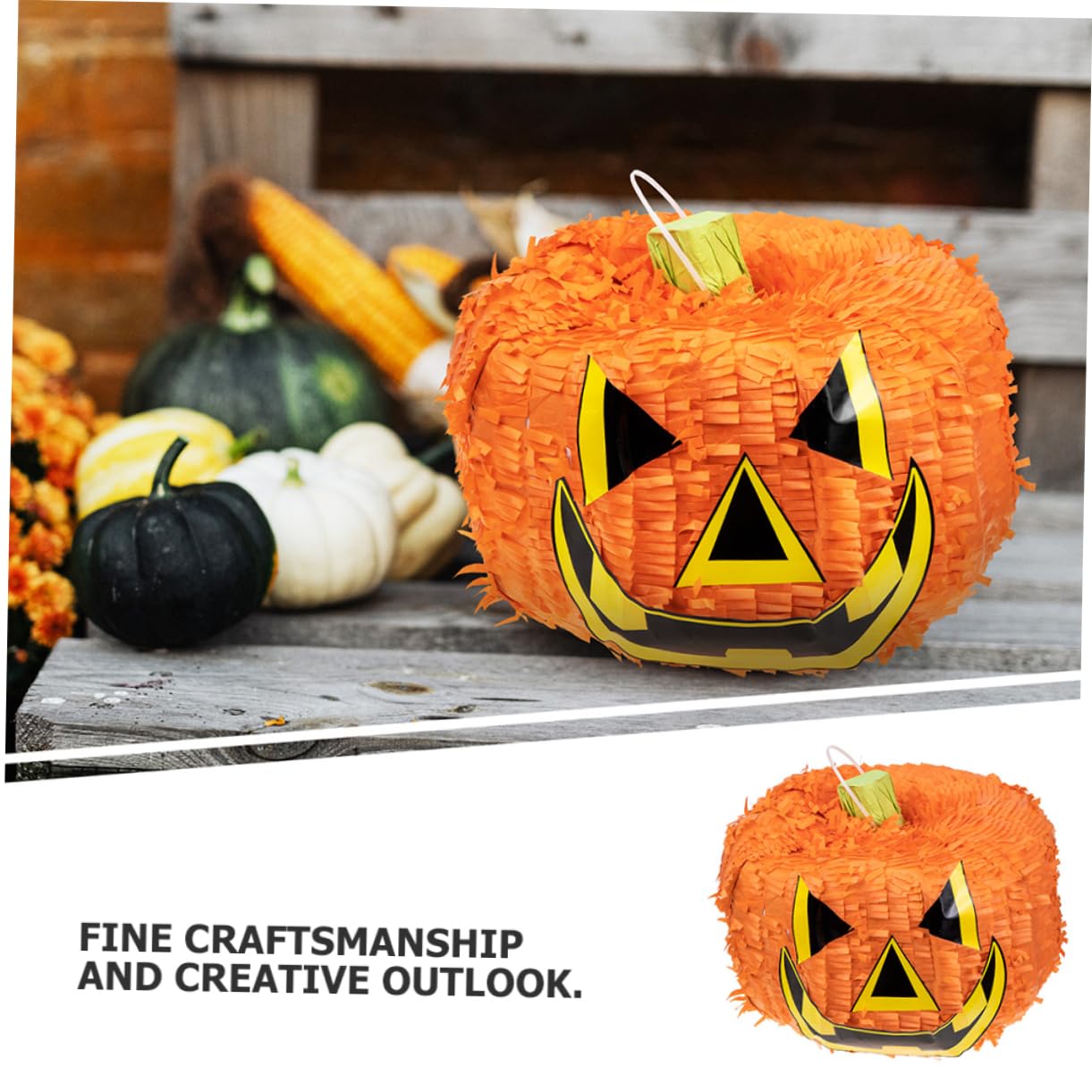 Garneck Faltbare Halloween Kürbis Pinata mit Schlagstab Gruselige Partydeko für Kindergeburtstag und Familienfeier Pinata Spiel mit Süßigkeitenfüllung für Halloween Party Deko Zuhause