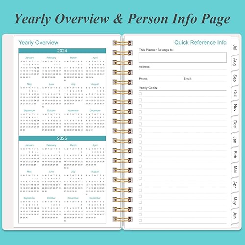 Miniatura 5 de Agenda de bolsillocalendario 2024  Agenda semanal mensual A6, enero 2024 a diciembre 2024, 3.75 x 6.75 pulgadas con cubierta flexible, pestañas,