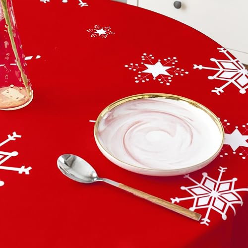 Miniatura 6 de Obstal Mantel rectangular de microfibra a prueba de derrames y resistente al agua y al aceite, de tela decorativa para uso exterior e interior