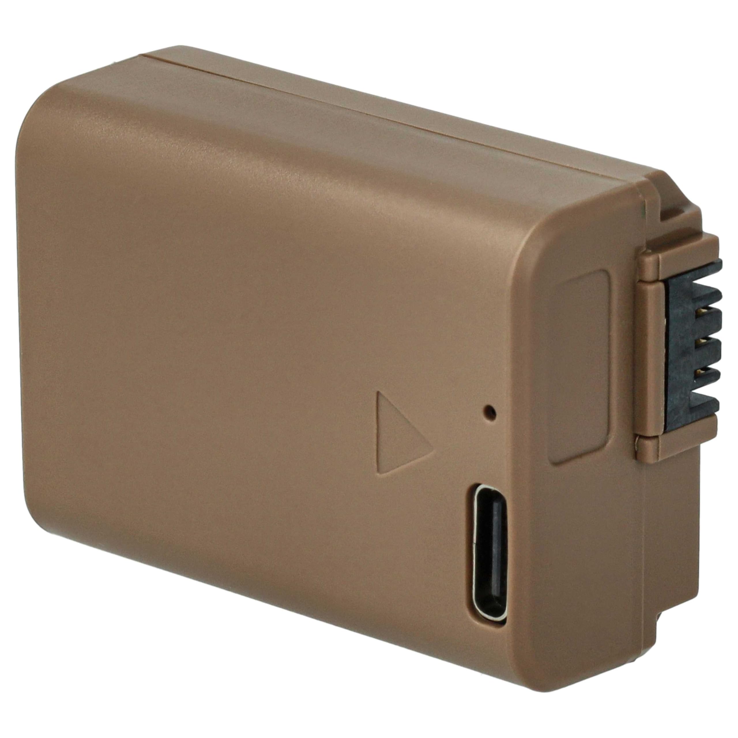 vhbw 3 x bateria kompatybilna z Sony RX1R III Camera (1030 mAh, 7,4 V, Li-Ion), infochip, gniazdo USB-C