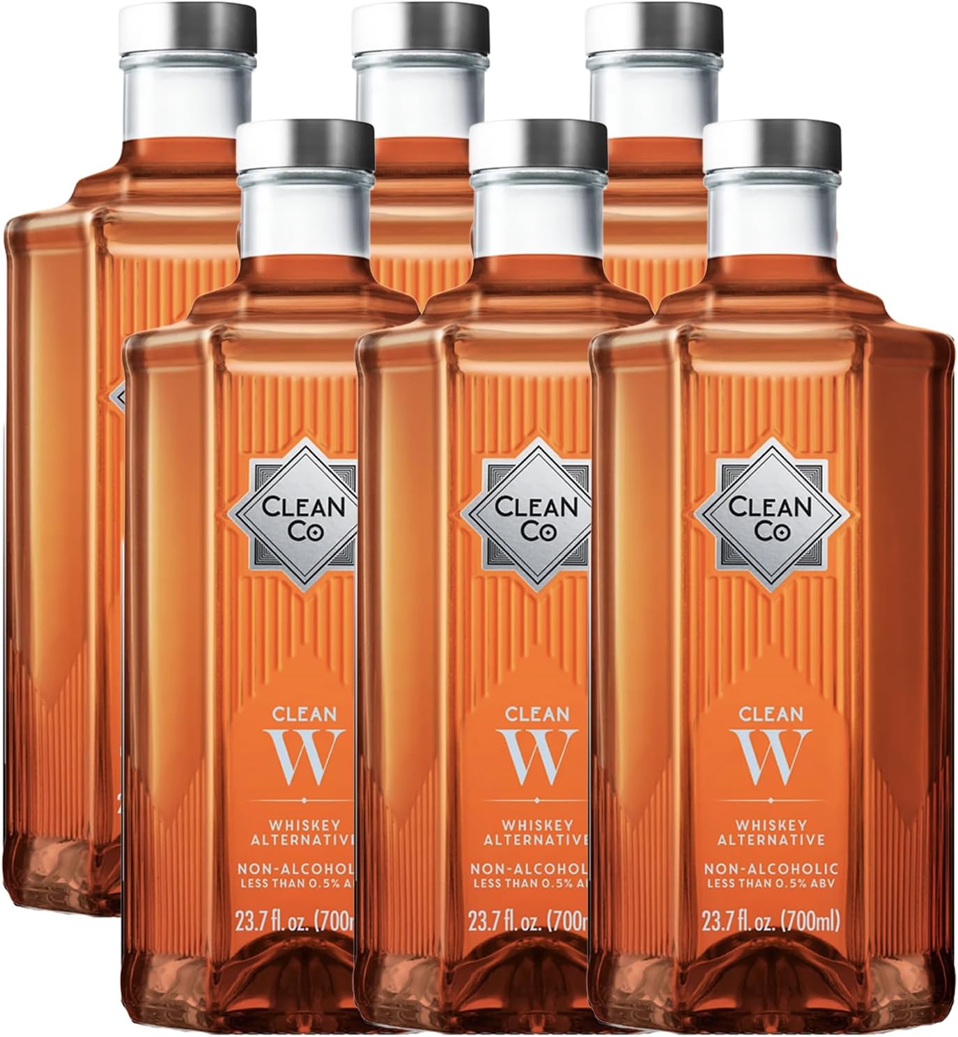Clean Co Non-Alcoholic Whiskey Alternative 700ml Bottle | Made in England | Premium Alcohol-Free Spirit | Sugar Free, Gluten Free Spirits