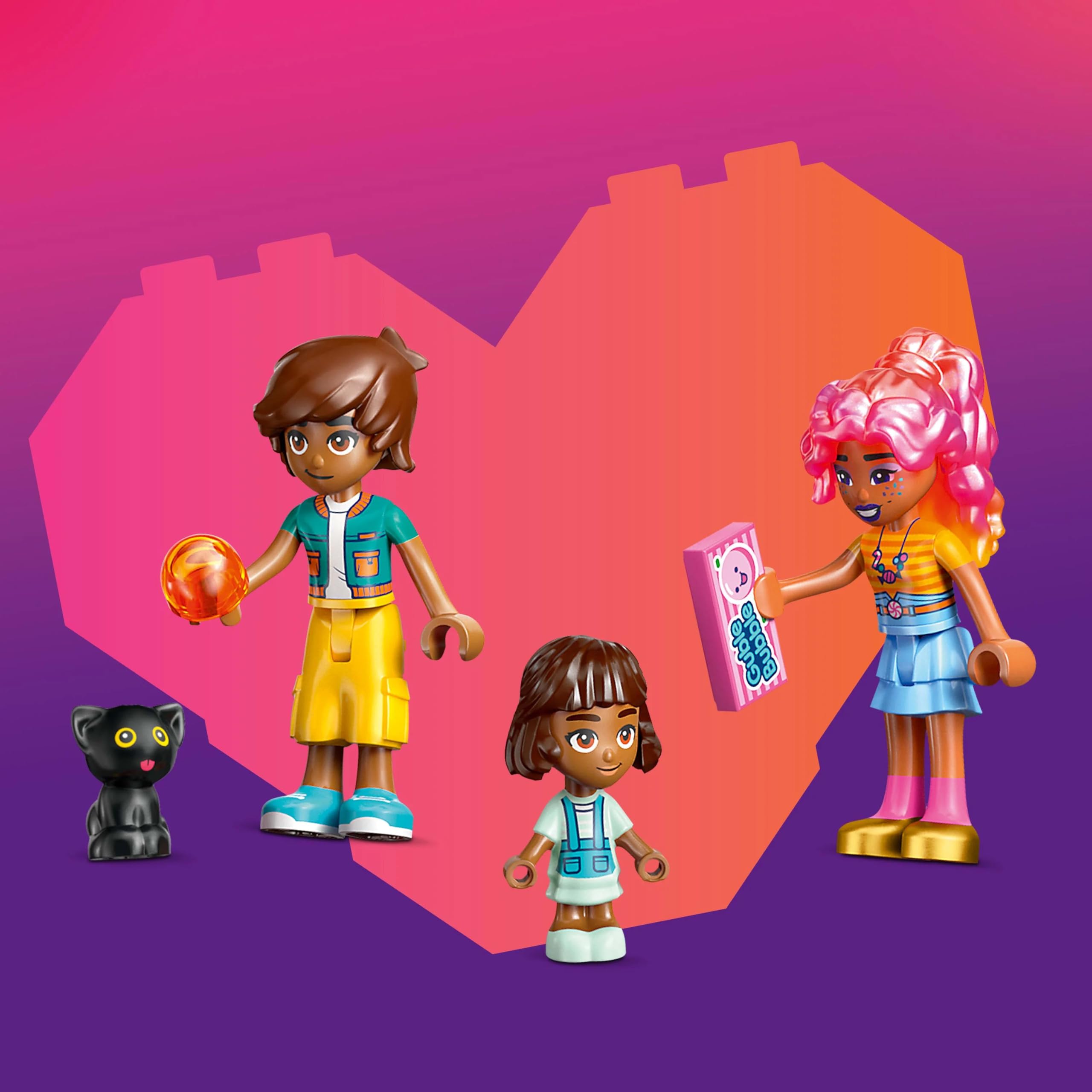 LEGO Friends Sklep z cukierkami w Heartlake 42649 | Zabawa w sklep, zabawkowe jedzenie, prezent dla dziewczynki i chłopca 6+, zestaw klocków dla dzieci, 376 elementów