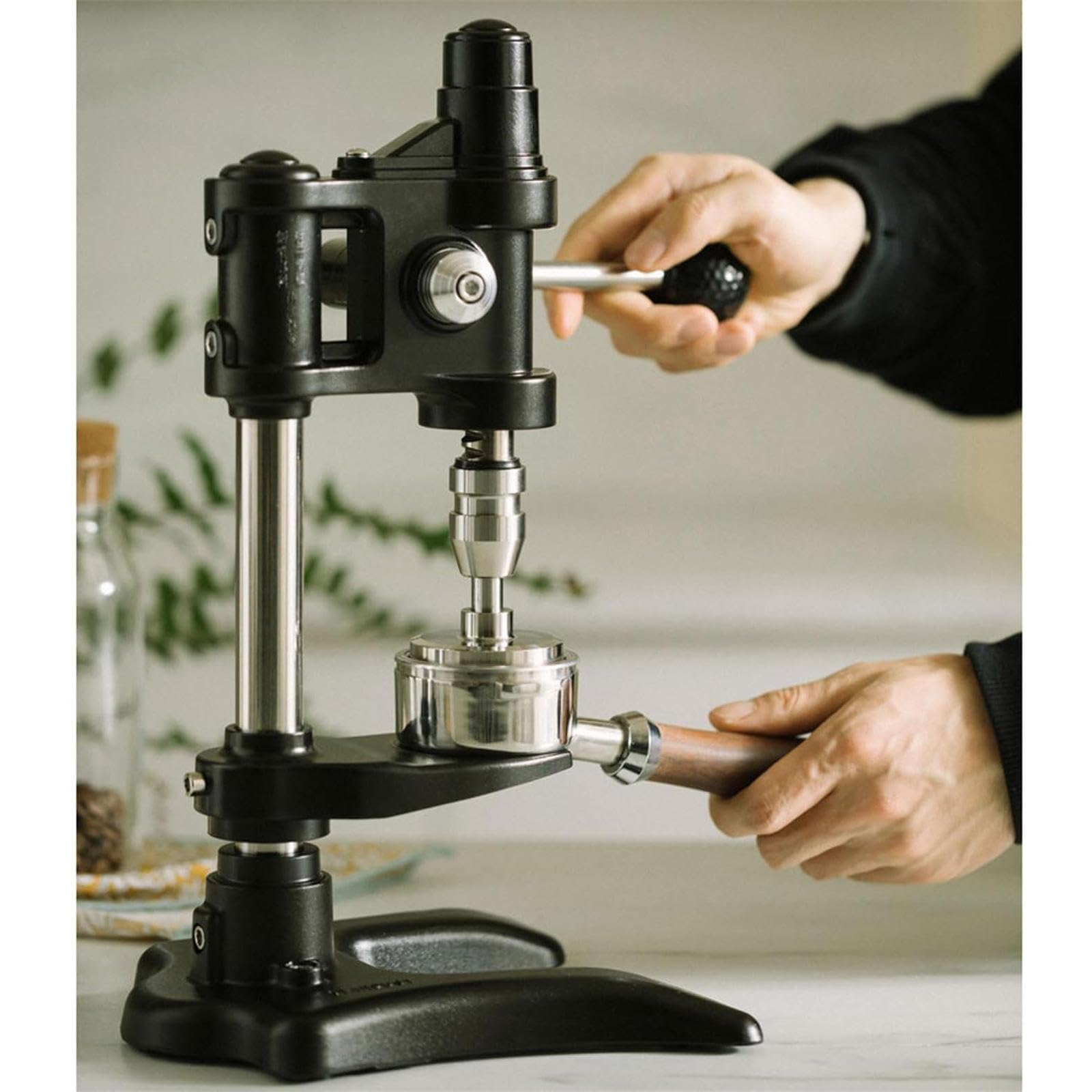 Máquina de prensado de café en polvo de 58 mm, manual de acero inoxidable, prensa uniforme, rápida y ahorra trabajo, cafetería y uso doméstico