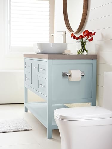 Miniatura 8 de Amerock  Mango de gabinete  Cromo pulido  3-34 pulgadas (3.780 in) de centro a centro  Roca negra  paquete de 2 unidades  Jaladera de cajón  Asa de