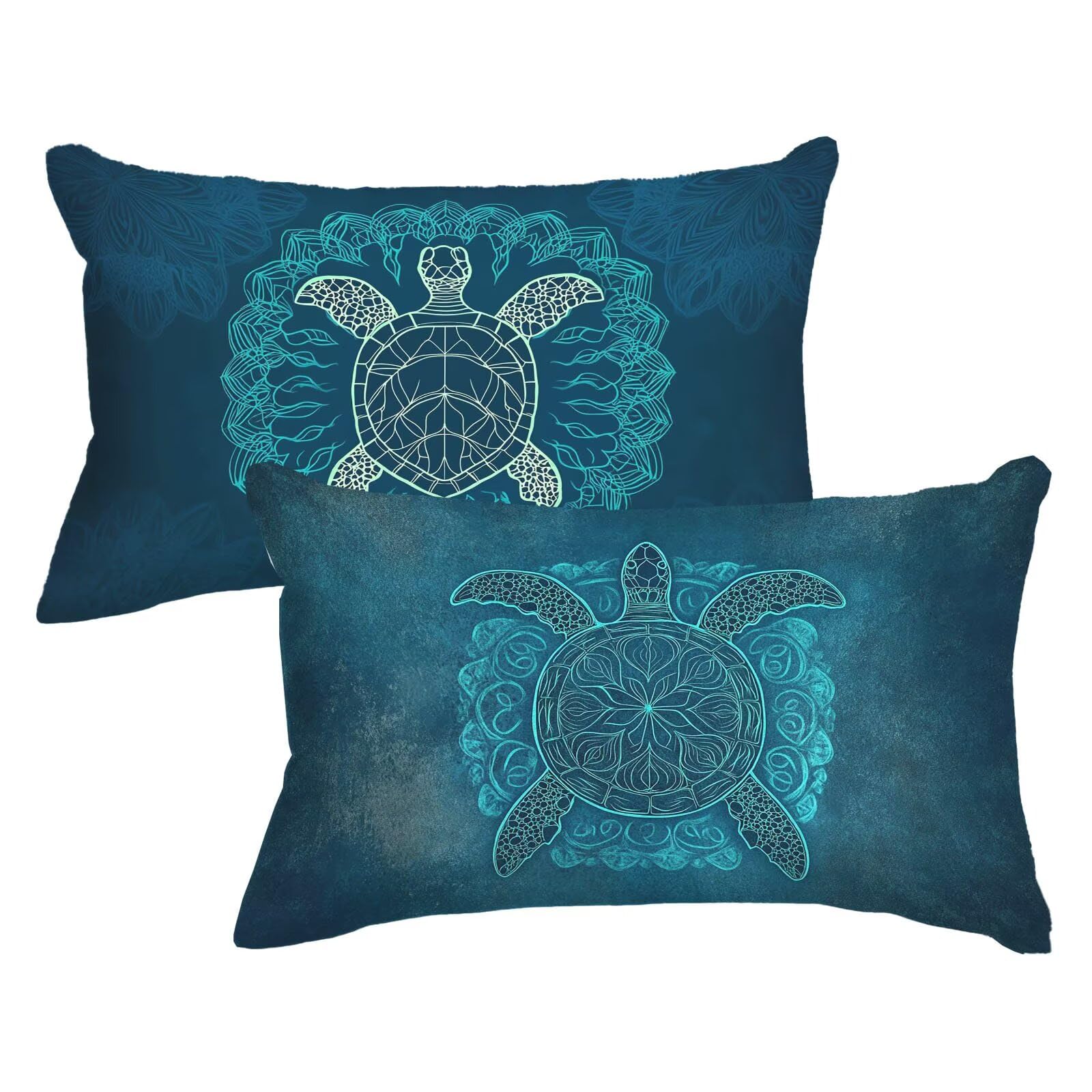 Federe Cuscini Divano 50x80 Rettangolari Federe Cuscino Letto Set di 2, Copricuscini Turchese Morbido Velluto Cuscini per Divano Animale con Cerniera Invisibile Copri Cuscino Letto per Casa w0u-93