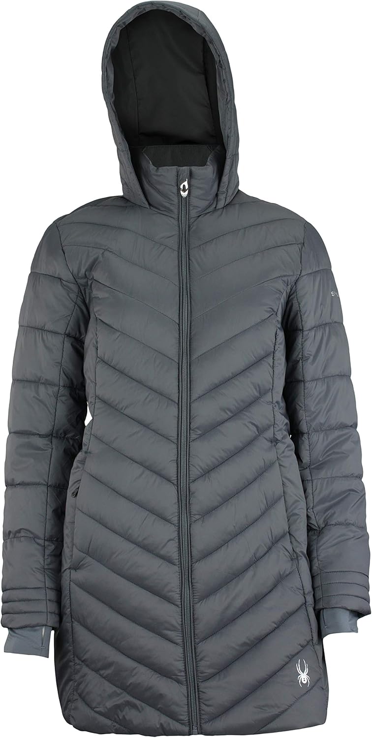 Spyder Women's Boundless Long Puffer Coat, Polar Jamaica Ubuy