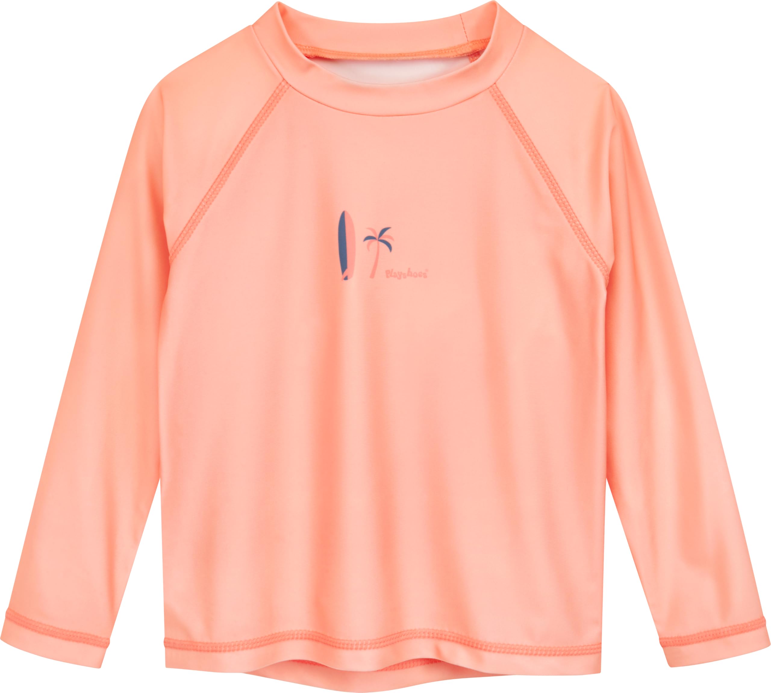 Playshoes Chemise Rash Guard à Manches Longues Unisexe pour Enfants, Planche de Surf Rose Longue, 110-116