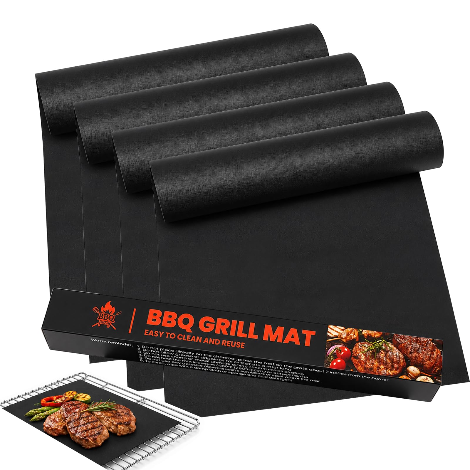 4PCS 40x50CM Heavy-Duty Premium Oven Liner, Oven Liners for Bottom of Oven, Non-Stick, Easy to Clean and Reusable, Suitable for Most Ovens and Hobs (Black)