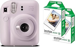 Fujifilm Instax Mini 12 Instant Camera - Lilac Purple + 2 Pack Film