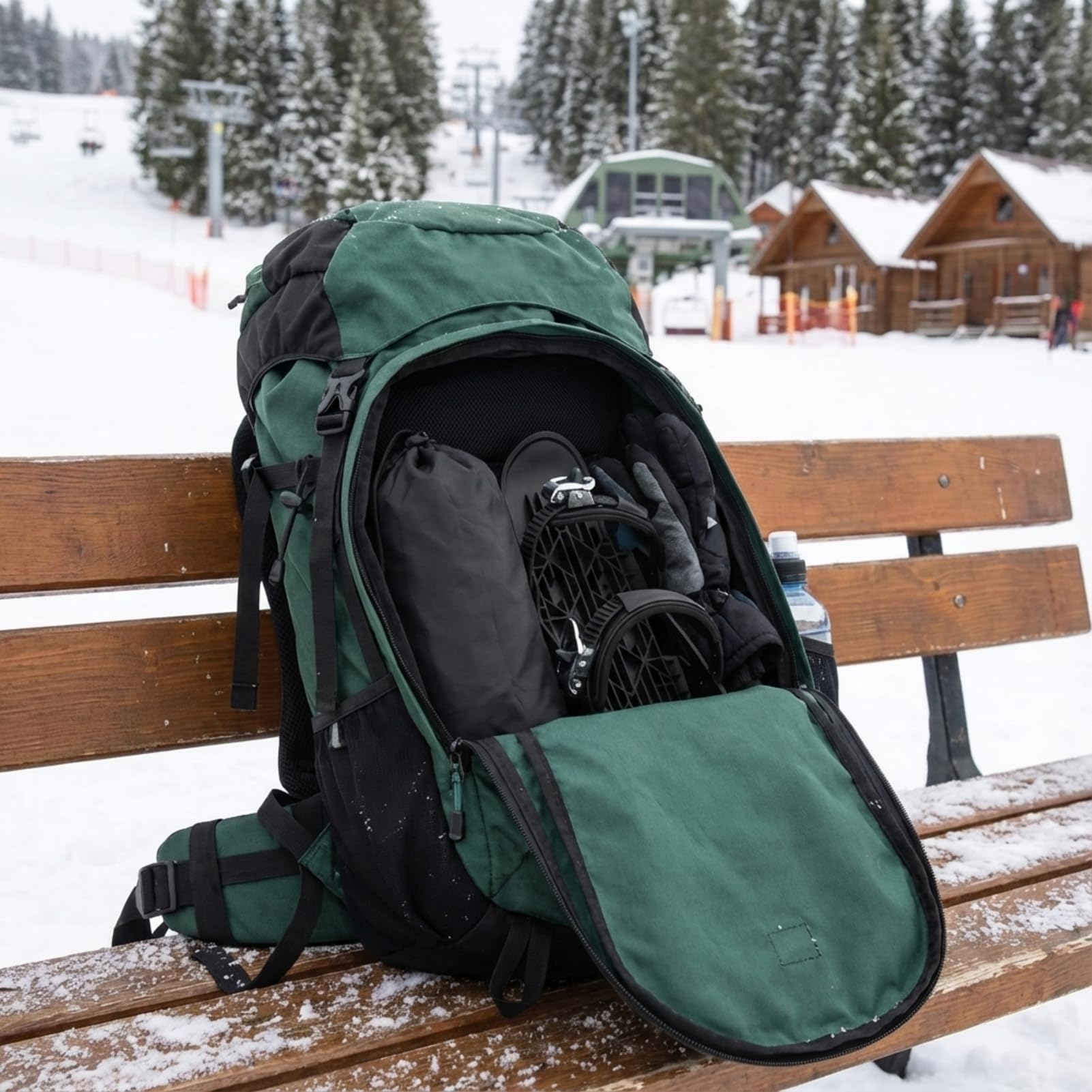 Mini Patins de Ski pour Neige, Snowskates Courts Réglables, Patins de Glace Portables