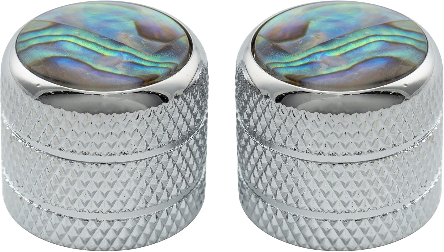 Musiclily Pro Fine 24 Splines Steel Abalone Top Dome Knobs Pushon