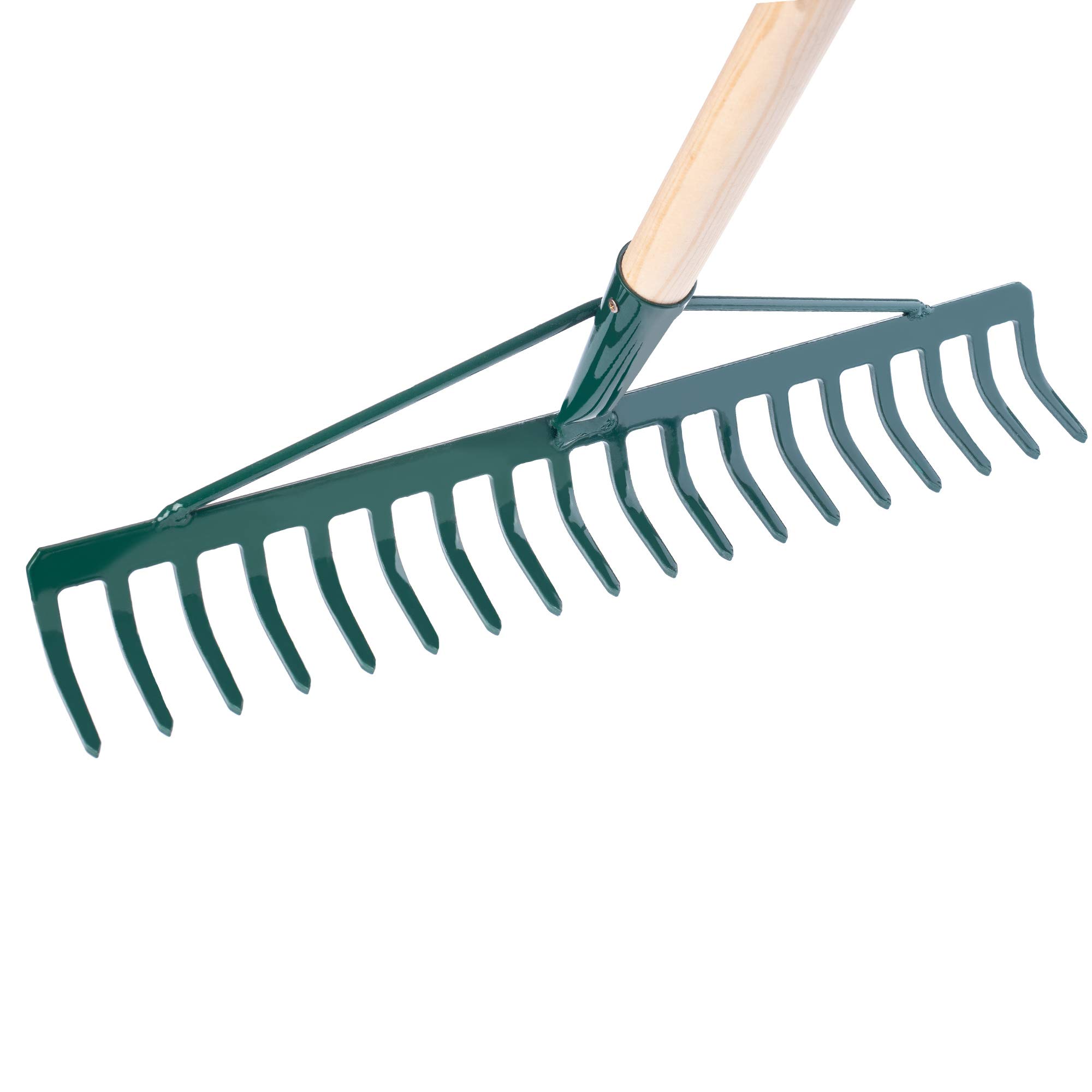 KADAX Rastrillo ancho para jardín, bancal, césped, rastrillo de jardín, rastrillo de hierro, rastrillo de metal, rastrillo de hojas, escoba de hojas, herramienta de jardín, rastrillo de heno,