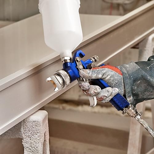 Miniatura 6 de HVLP - Pistola pulverizadora de alimentación por gravedad, capacidad de 600 cc, con boquilla de 0.055 in, pistolas pulverizadoras de pintura de aire