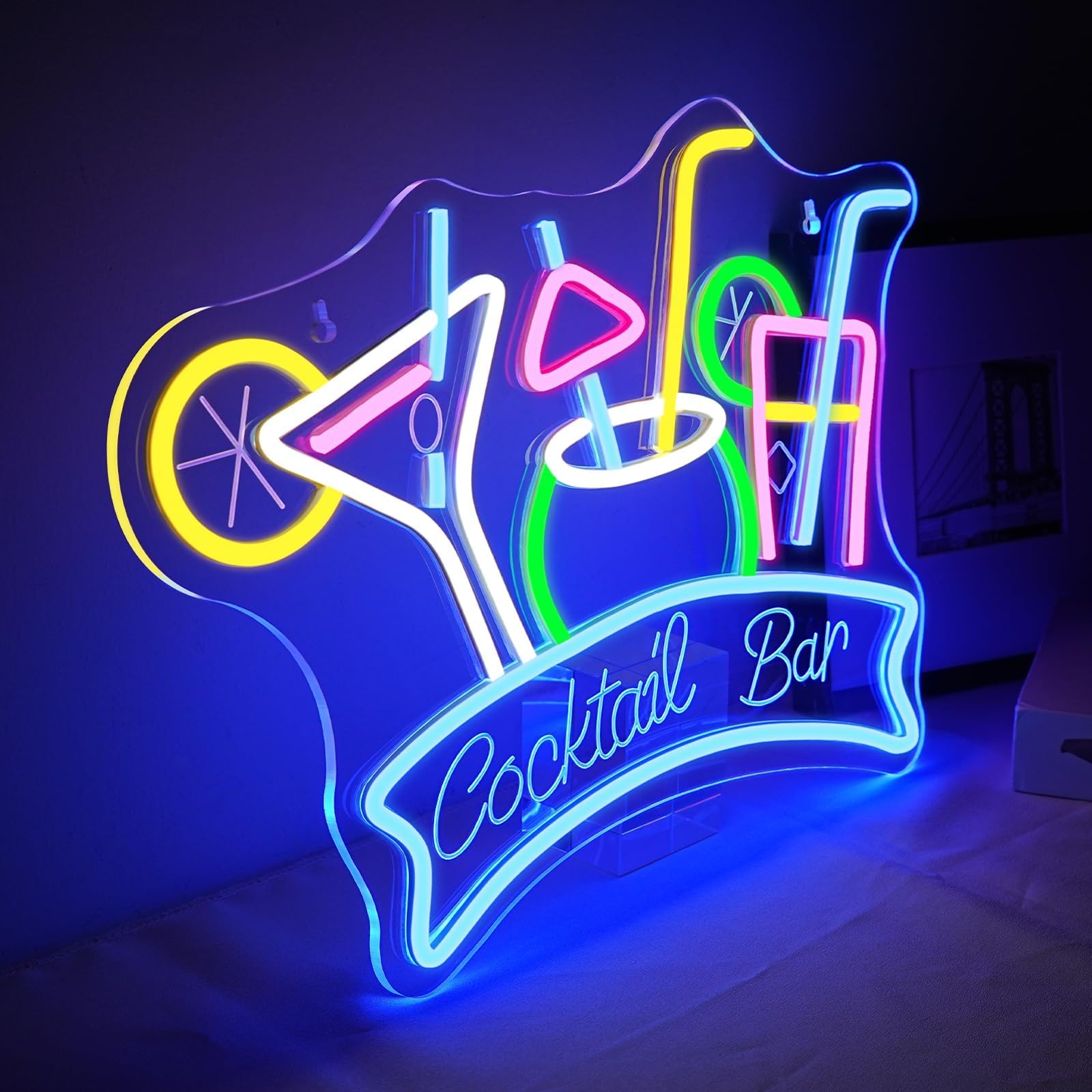 ineonlife Cocktail Bar Neon Led,Bar Luces Neon Utilizados Para La Decoración De Paredes,Letrero Led Para Decoraciones De Bars,Pub,Fiesta,Club,Sala